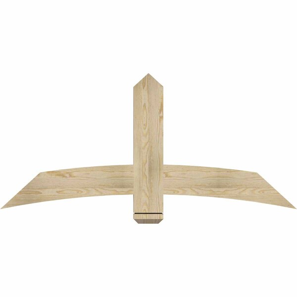 Ekena Millwork Bellingham Rough Sawn Timber Gable Bracket, Douglas Fir, 60"W x 27"H x 2"D x 6"F, 11/12 Pitch GBW060X27X0206BEL00RDF - main